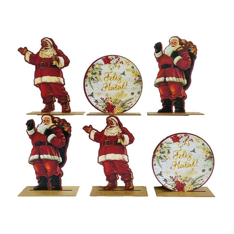 Kit Display De Mesa 6 Peças Para Festa Natal 3 Mdf