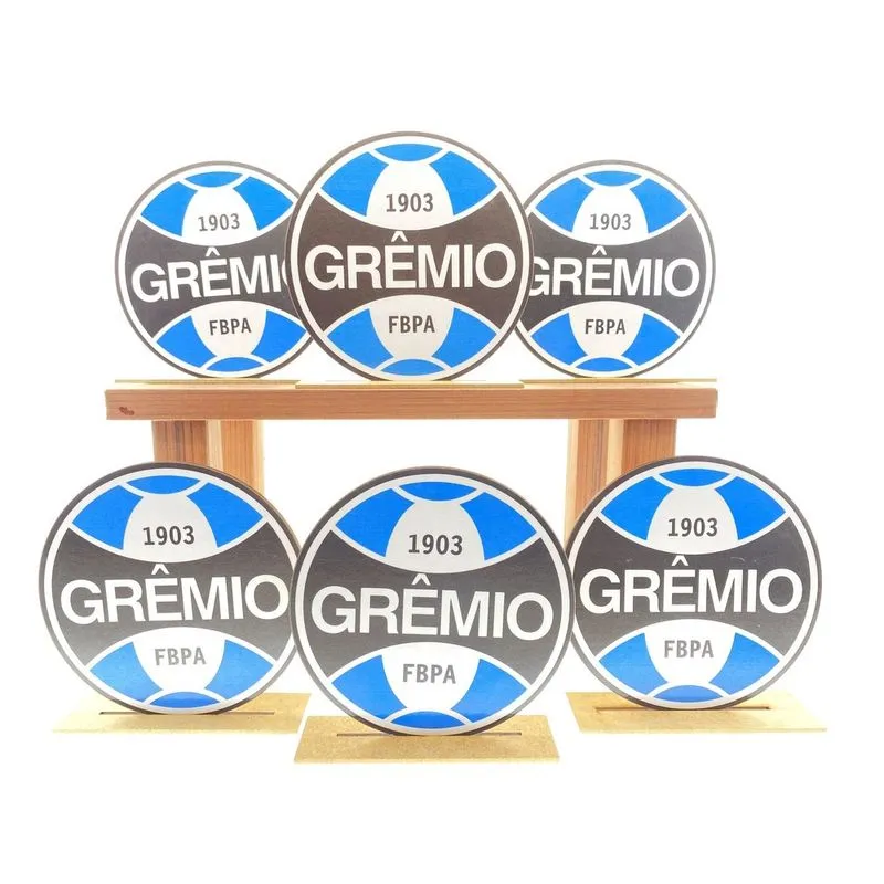 Kit Display de Mesa 6 Peças Para Festa Grêmio mdf