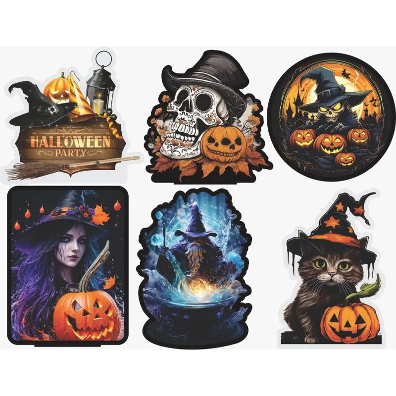 Kit Display de Mesa 6 Peças Para Festa Halloween 2 mdf