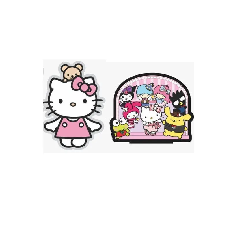 Kit Display De Mesa 2 Peças Festa Hello Kitty E Turma (especial) Mdf
