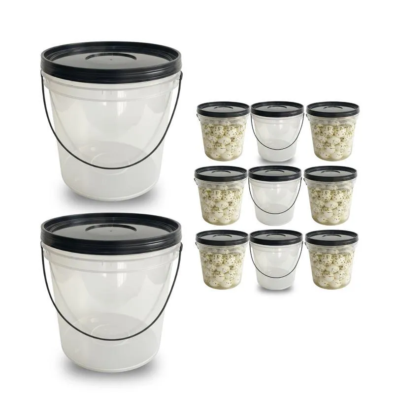 Balde Transparente 3.2l Para Café E Açúcar - 9 Pçs