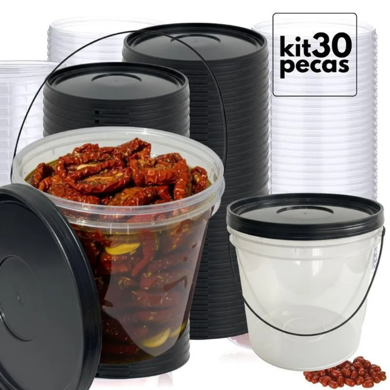 Balde Para Tomar Sopa Transparente 3.2l - 30 Pçs