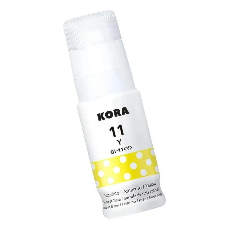 Refil De Tinta GI-11 Para Impressora Compatível Canon Amarelo Kora 70ml