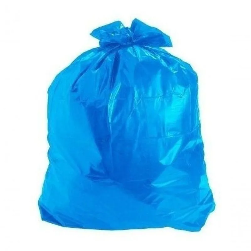 Saco Para Lixo Saco Lixo Azul 50l C-50 Unidades Rolo Picotado 63cm X 80cm Higipack