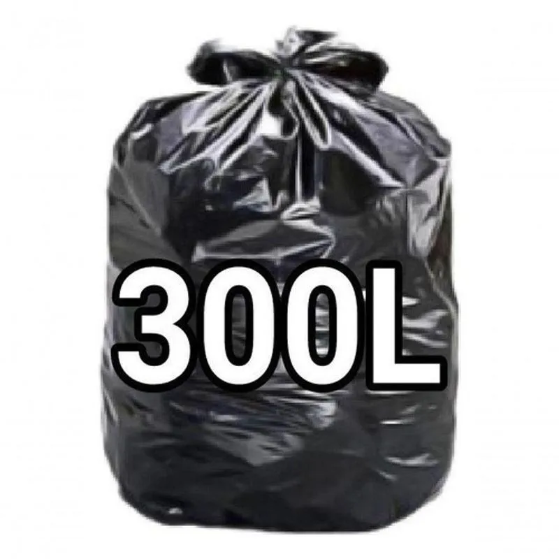 Saco Para Lixo Sacos De Lixo 300l Super Reforçado Preto 300l 115x130cm Parede Dupla Higipack