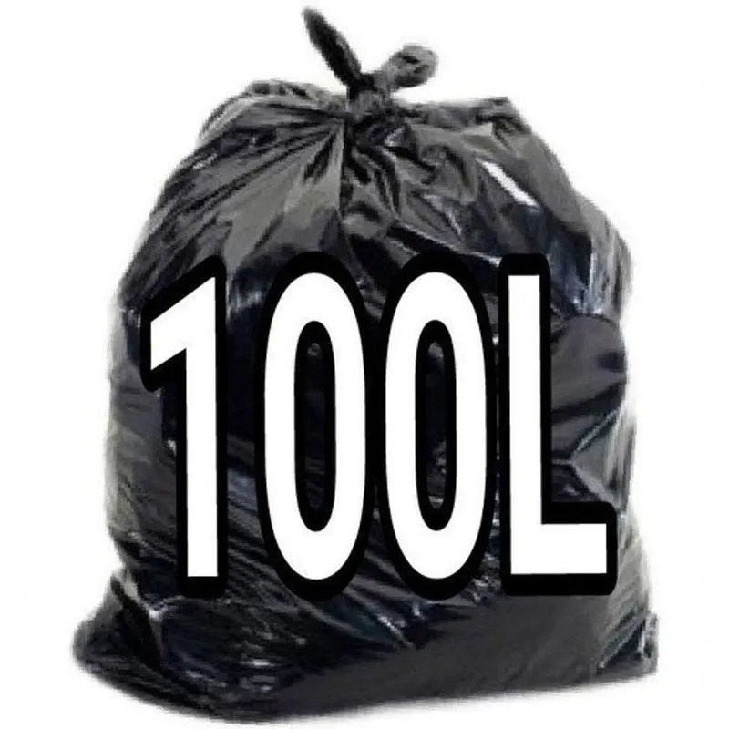Saco Para Lixo Sacos Para Lixo 100 Litros Preto 75x85cm 500 Unidades Higipack