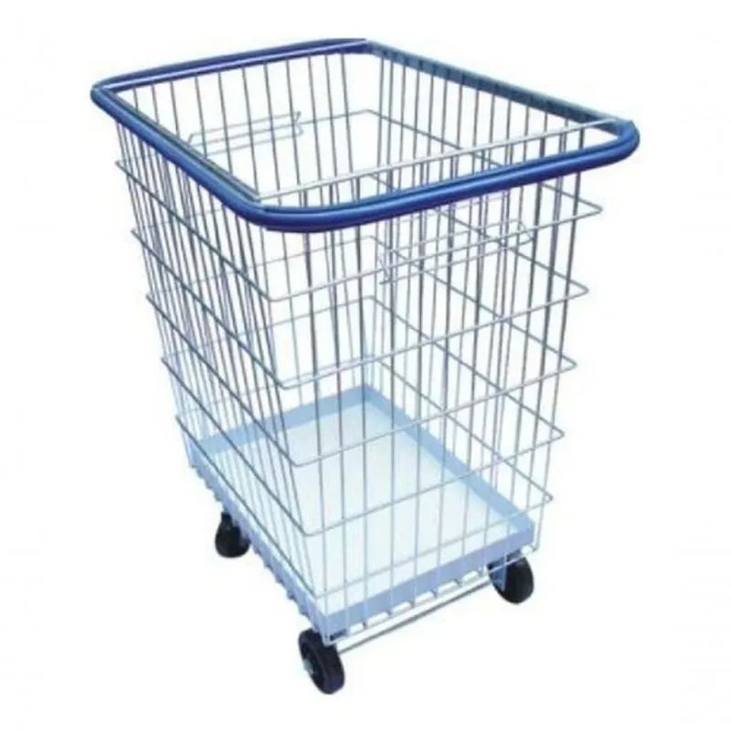 Carrinho para Condomínio 300L (G3) para Transporte Interno com Bandeja e Rodas em PVC Prata Higipack Carrinho para Condomínio 300L (G3) Capacidade 300L com Bandeja e Rodas em PVC Prata Higipack
