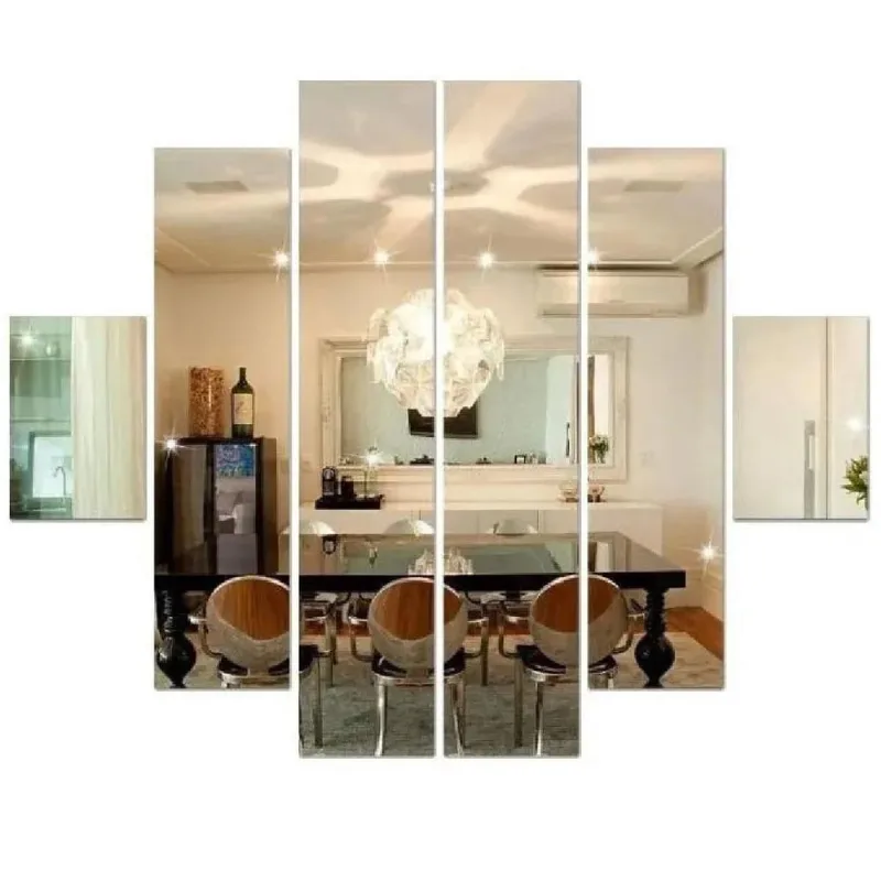 Espelho Decorativo Retangular Em Acrílico