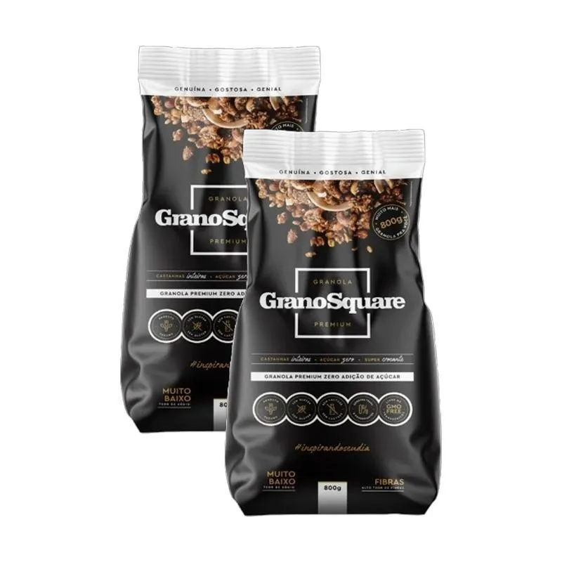 Kit 2x: Granola Premium Zero Açúcar Sem Glúten Granosquare