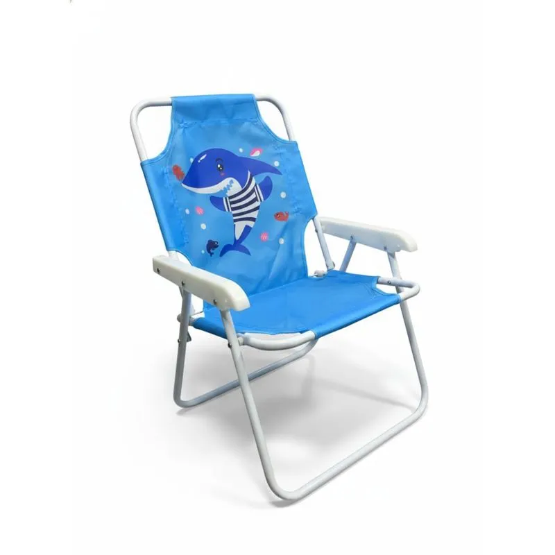 Cadeira De Praia Infantil Tubarão De Oxford 53cm