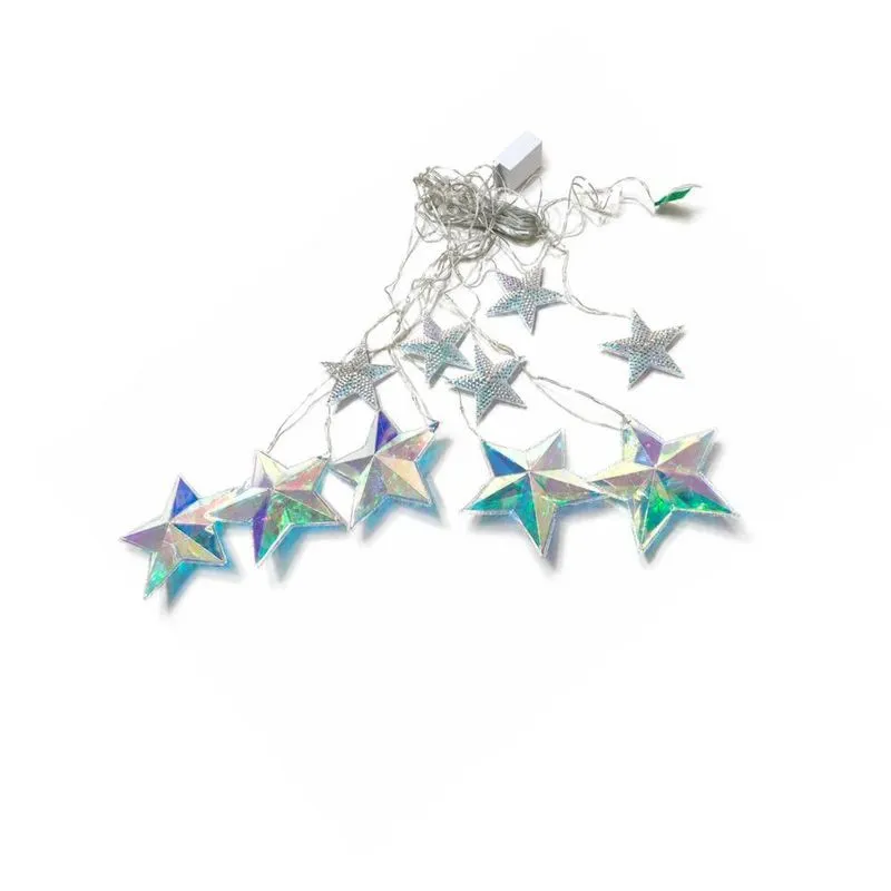 Cascata Fio De Fada Com Estrelas 31312 100 Leds 2,5m Bivolt Branco