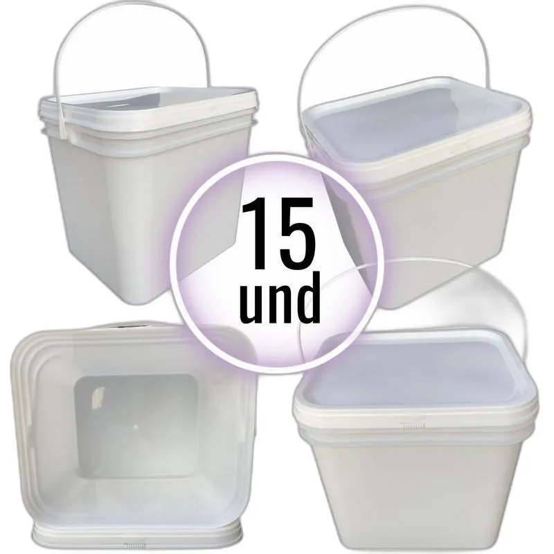 Balde Retangular 3.6l Para Pintura - 15 Pcs