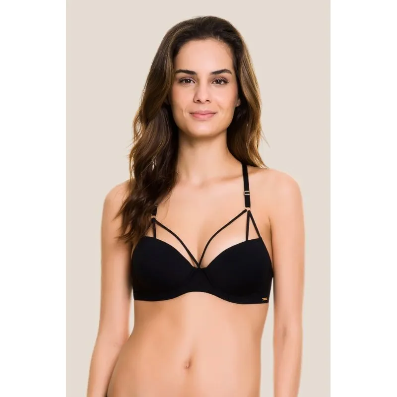 Sutiã Strappy Bojo Básico Preto Preto - 46