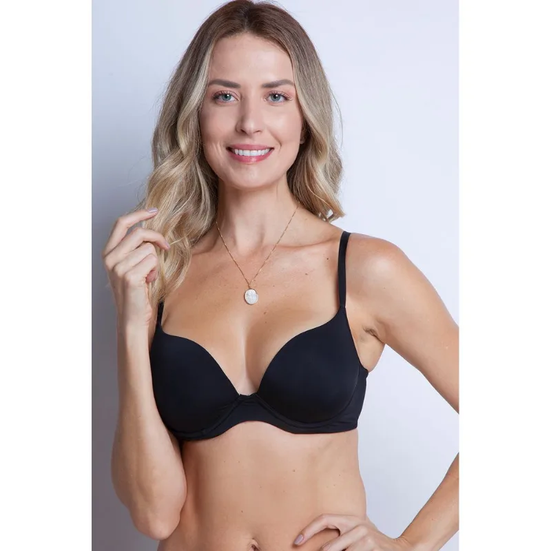 Sutiã Com Bojo Amplo - Tecno - 390.19 - Preto - Tamanho 44