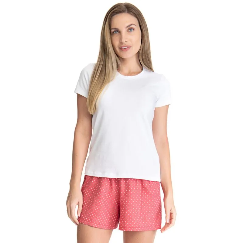 Pijama Curto Short Doll Amsterdã Poá Vermelho Vermelho - GG