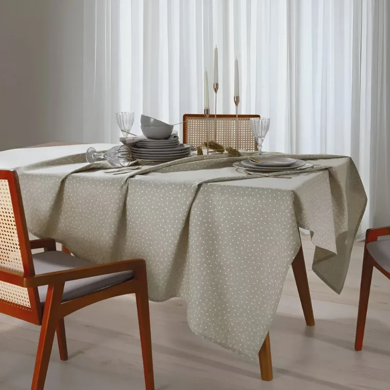 Toalha de Mesa - Clean - Paloma - Retangular - 8 Lugares - Dohler