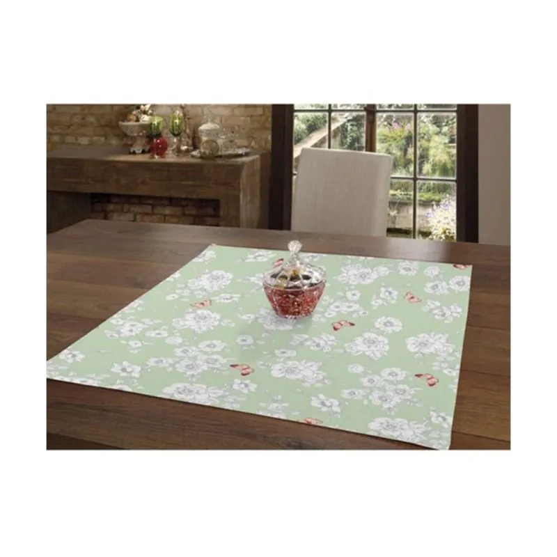 Toalha Centro de Mesa Quadrada 78x78 cm Genebra Isabel Dohler
