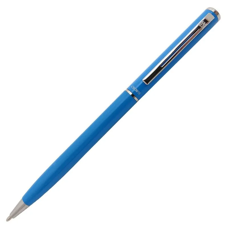 Caneta Crown Hawai Esferográfica YW10089N Azul Claro