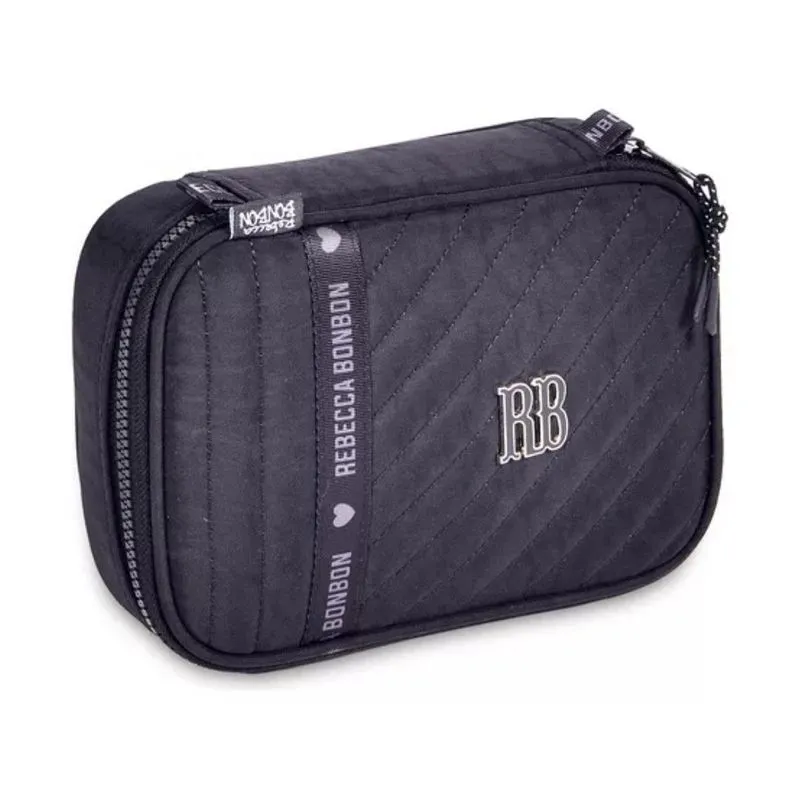 Estojo Escolar Rebecca Bonbon Preto Rb24521