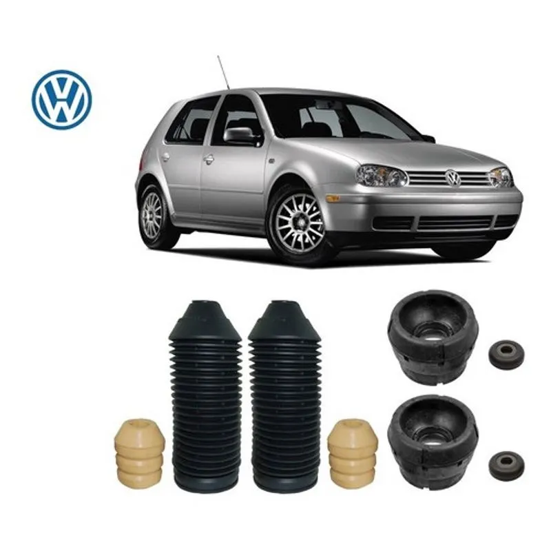 2 Kit Coxim Rolamento Batente Coifa Dianteiro Volks Golf 2005 2006 2007