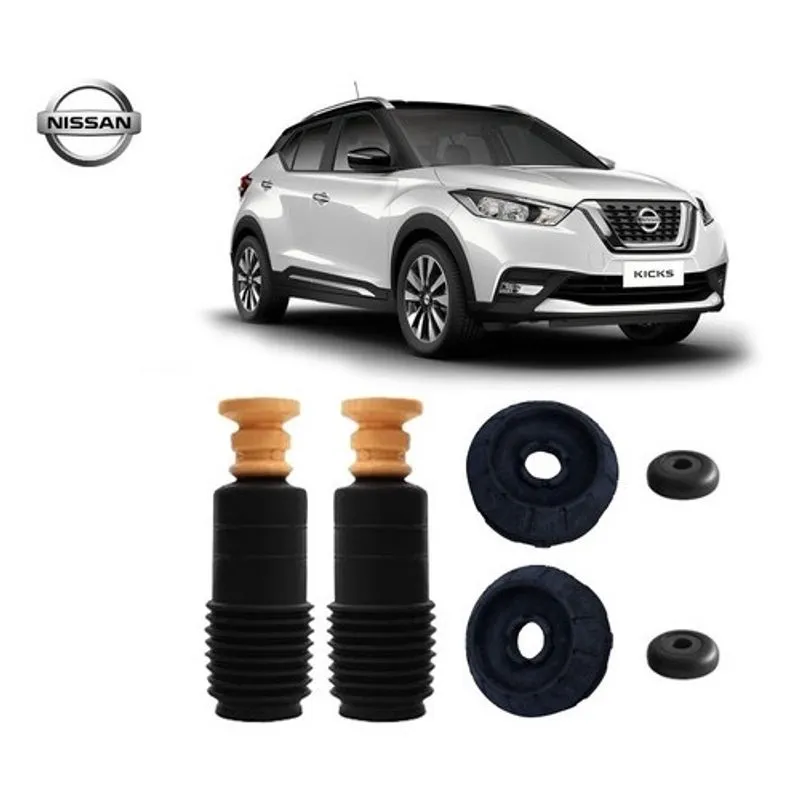 2 Kit Coxim Rolamento Batente Coifa Dianteiro Nissan Kicks 2016 2017 2018