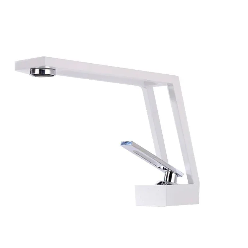 Torneira Monocomando Banheiro Quadrada Longa Branco Ca8206-B