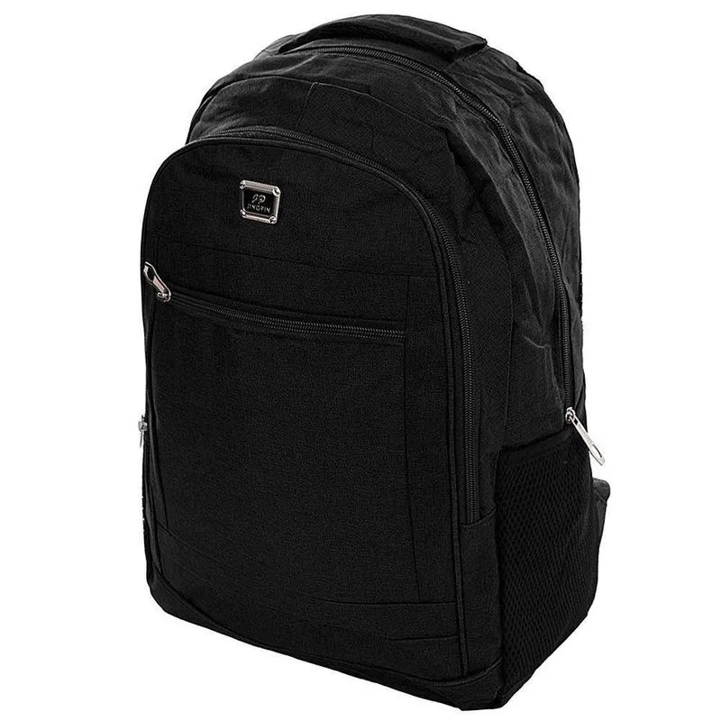 Mochila Universitária Masculina Preta Porta Notebook