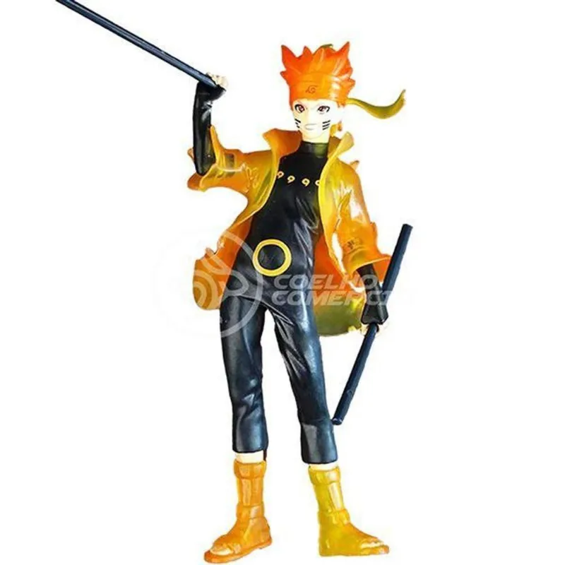 Boneco Action Figure Naruto Modo Kurama Sábio 18Cm Ninja 12