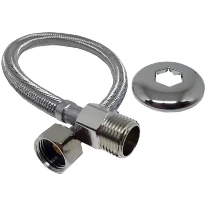 Engate Flexível Com 60cm De Inox 1/2" Mxf Dn15 - 57792 - Fabrimar