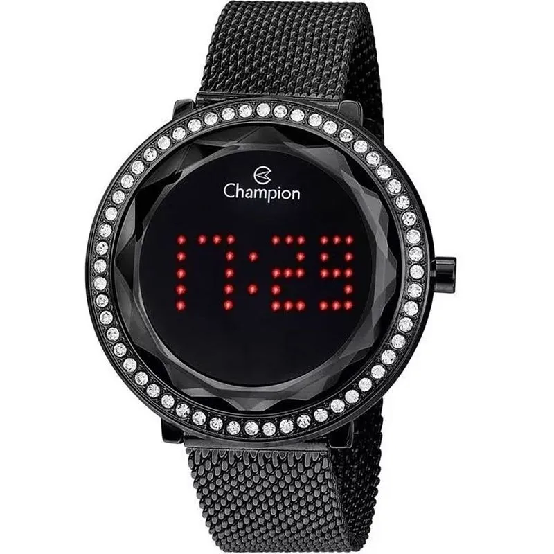 Relógio Champion Digital CH48000D Aço Negro
