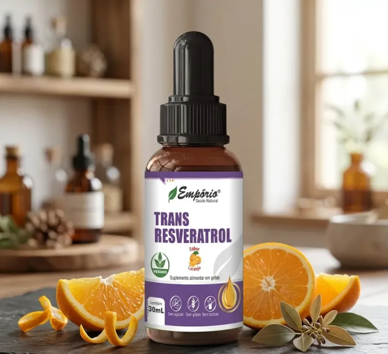 Trans Resveratrol 30ml Sabor Laranja