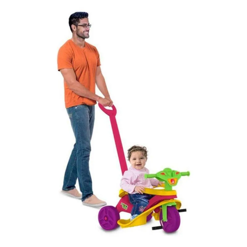 Triciclo Mototico - Passeio E Pedal - Rosa-verde - Bandeiran Rosa