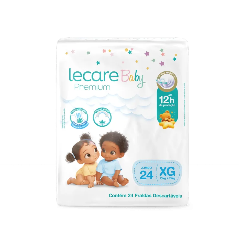 Fralda Lecare Baby Jumbo XG 24 Unidades