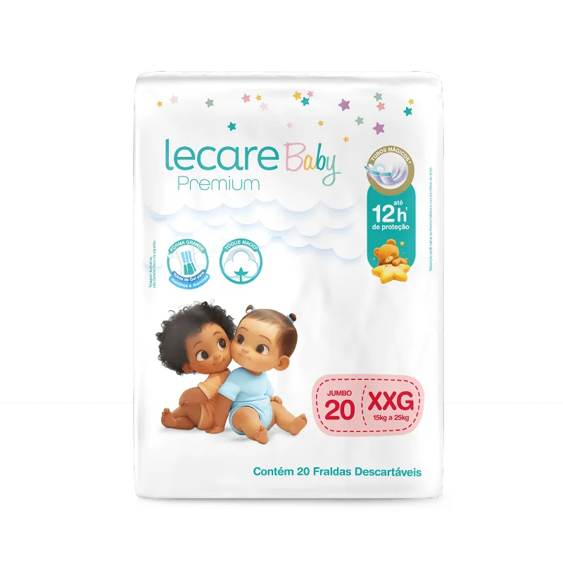 Fralda Lecare Baby Jumbo XXG 20 Unidades