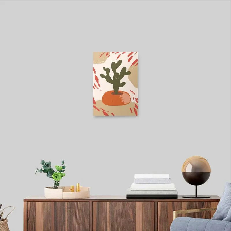 Quadro Decorativo Moderno Abstrato Plantas 20x28