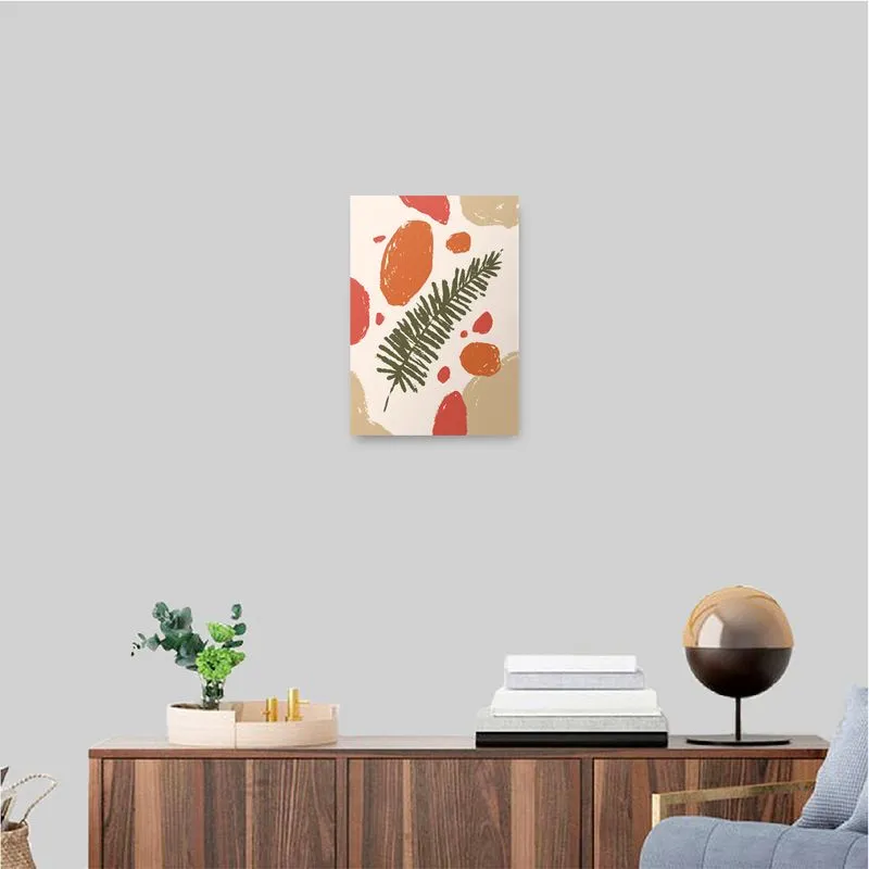 Quadro Decorativo Abstrato Moderno Plantas 20x28