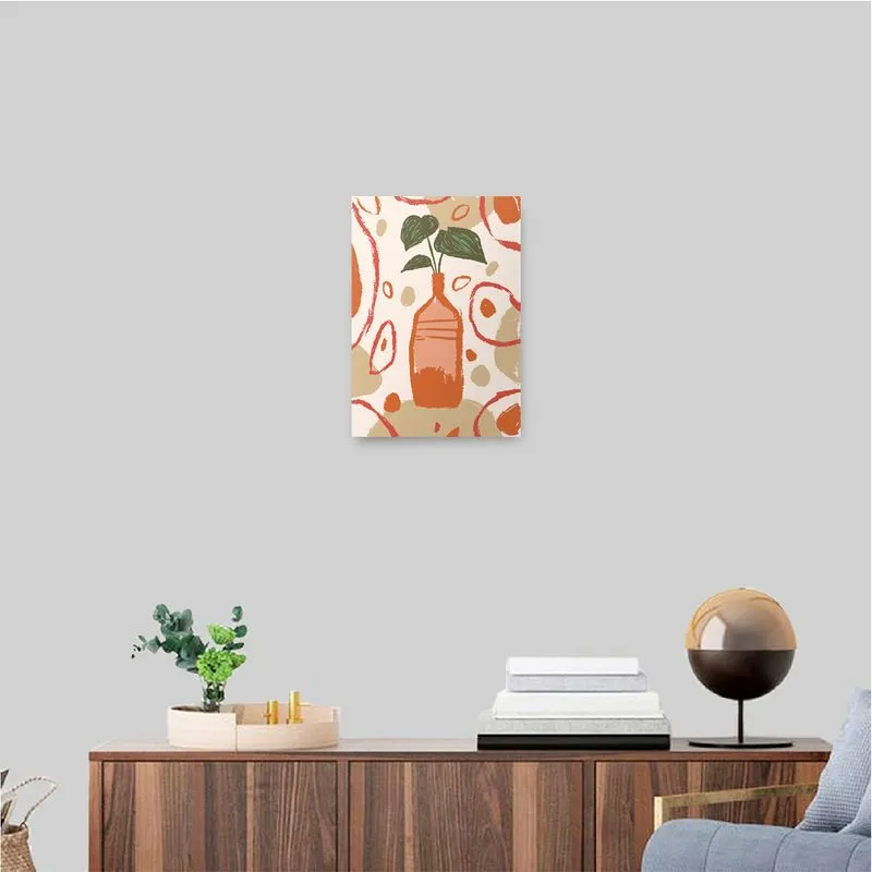 Quadro Decorativo Abstrato Plantas Moderno 20x28