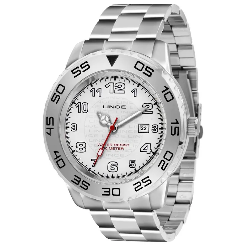 Relógio Lince Masculino Ref: Mrm4335l B2sx Casual Prateado
