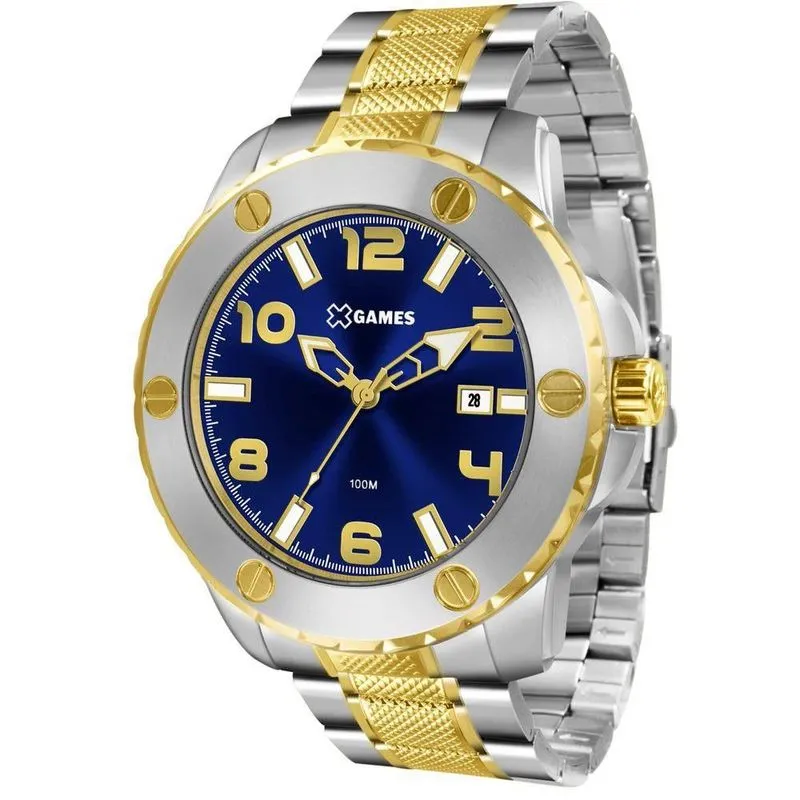 Relógio Masculino X Games Xmts1003 D2sk Big Case Bicolor