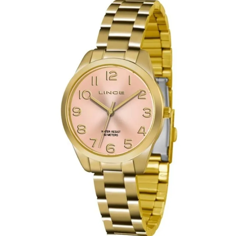 kit Relógio Feminino Lince lrg4459l/kt79r2kx Dourado