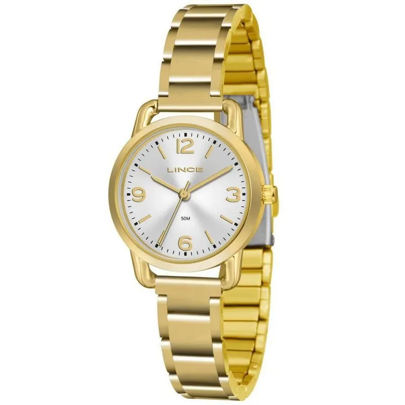 Relógio Lince Feminino Pequeno Dourado Lrgj071l S2kx