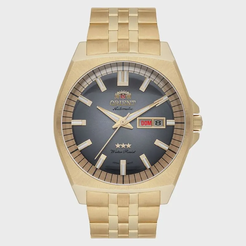 Relógio orient Automático masculino dourado F49GG010 G1KX