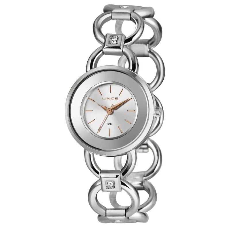 Relógio Lince Feminino Ref:Lrm4791l31 S1sx Bracelete Prateado