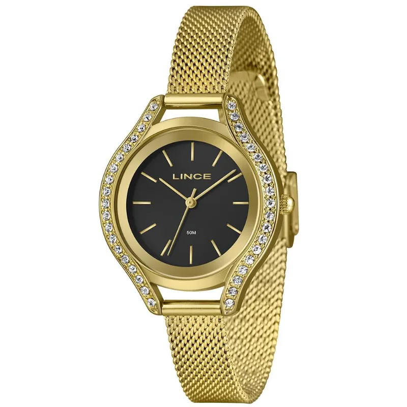 Relógio Lince Feminino Ref: Lrgm059l36 P1kx Casual Mesh Dourado