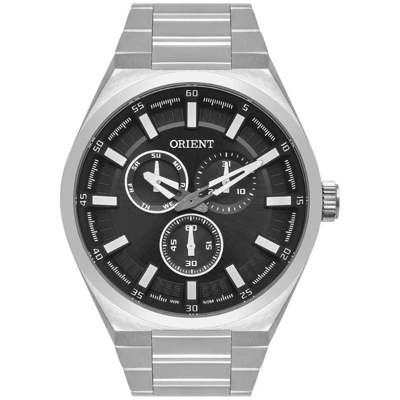 Relógio Orient Masculino G1sx Multifunção Prateado