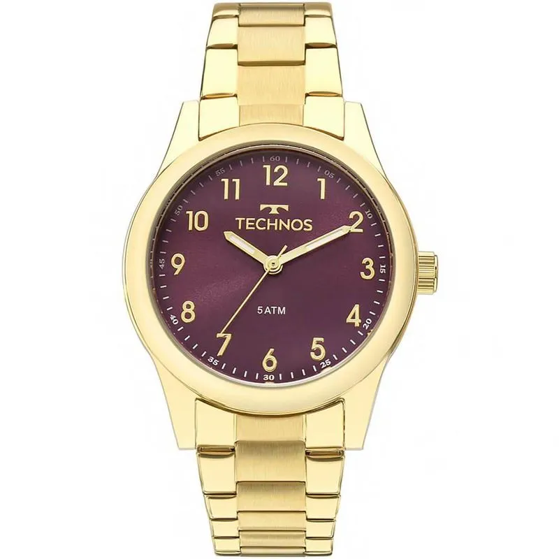 Relógio Feminino Technos Boutique 2035MKM/4G Fundo Vinho