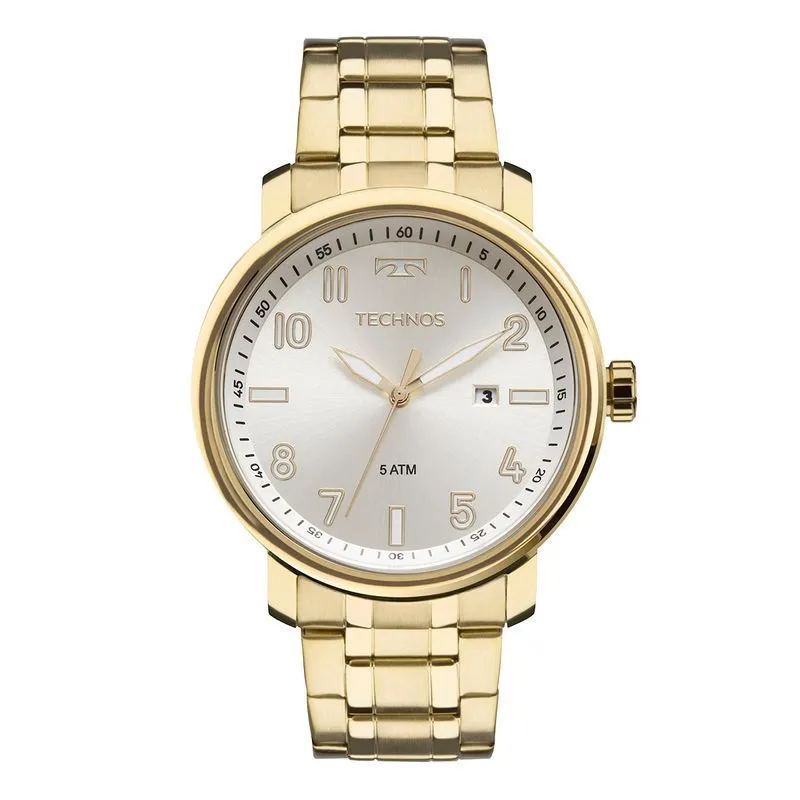 Relógio Technos Steel Masculino Dourado Analógico 2115MNG/4X
