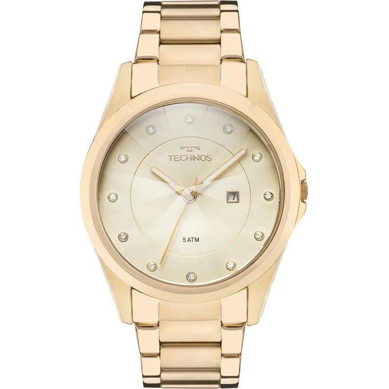 Relógio Feminino Technos Crystal Fashion Dourado Gn10as/4x