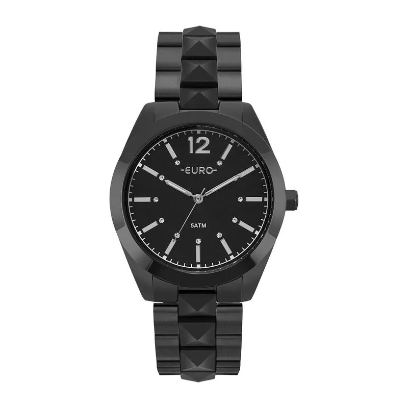 Relógio Euro Glam Feminino Preto Analógico EU2036YMO/4P