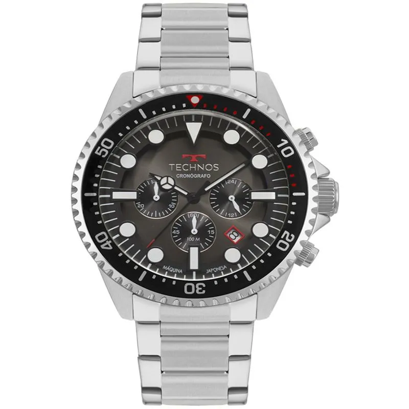 Relógio Technos Masculino Esportivo Prateado JS25CB/1P